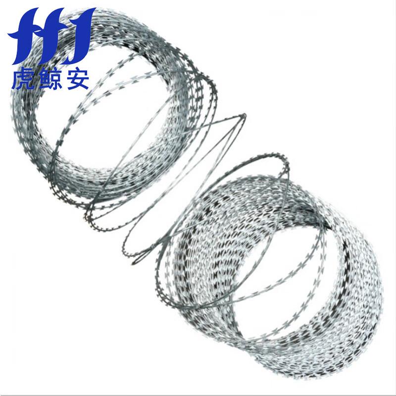 虎鲸安（HJ） HJ-BXGCW 虎鲸安 HJ-BXGCW 不锈钢双螺旋直径500MM刀片刺网 刀片刺绳 长度10000MM 单位：套  （单位：套）
