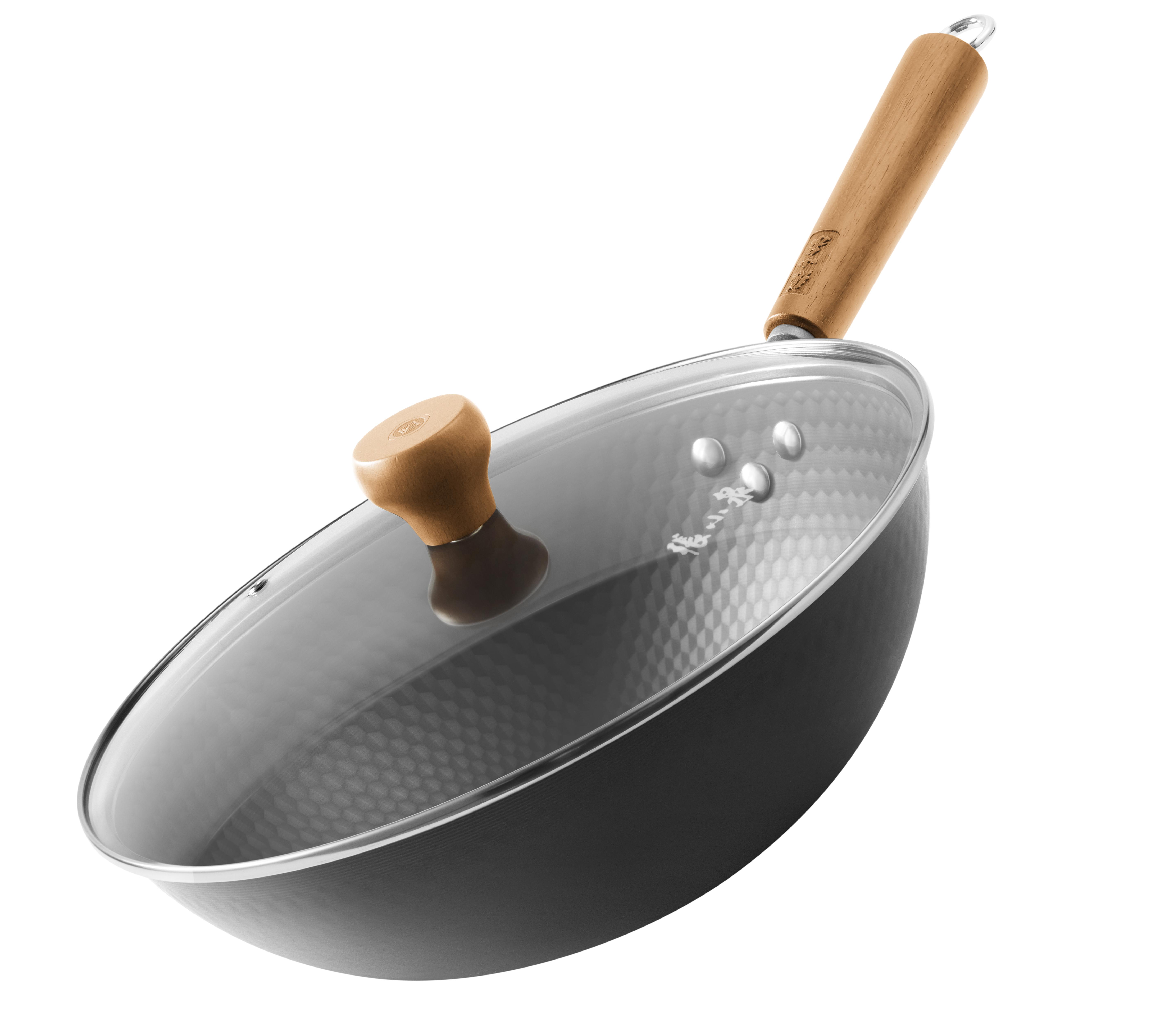 张小泉 C32710200 张小泉钻石纹铁锅(带盖)C32710200  （单位：只）