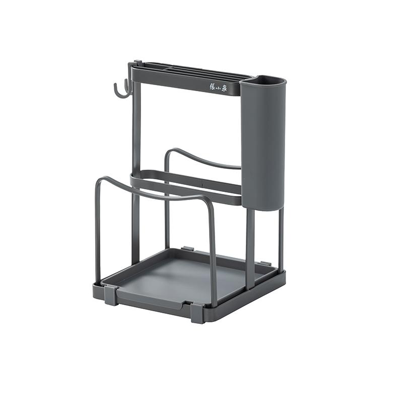 张小泉 C500912 张小泉云影系列多功能金属刀架&nbsp;（格雷灰）C500912  （单位：把）