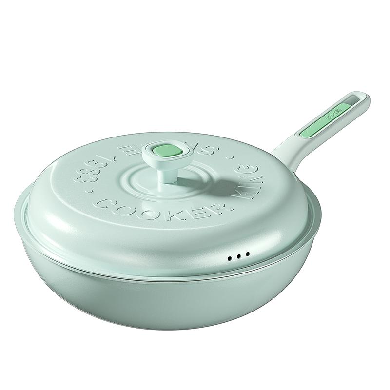 炊大皇 NM32CGL 炊大皇糯米团不粘炒锅32cm（绿色）NM32CGL  （单位：只）