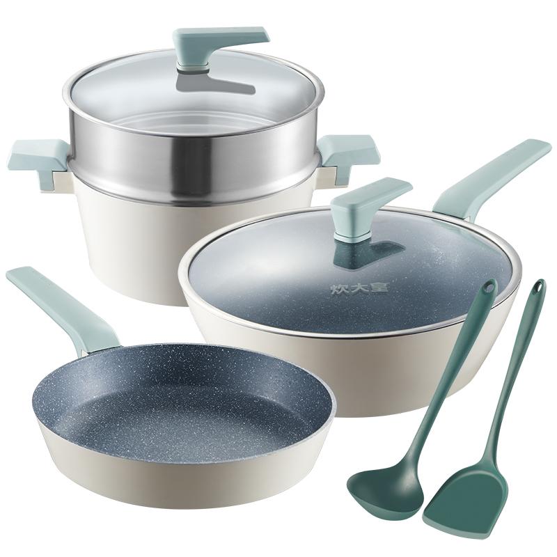 张小泉 QCM01TZ 炊大皇倾城麦饭石色六件套QCM01TZ  （单位：套）