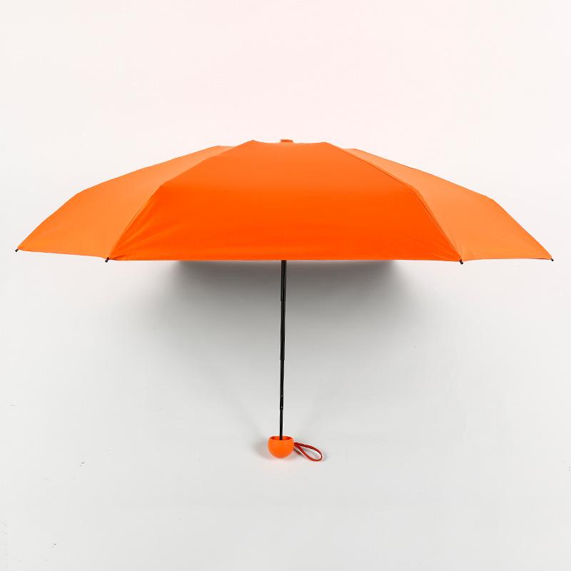 金臻赫（JINZHENHE） JZH-024 橘红色五折手动折叠胶囊伞*5把 五折 （单位：把）  橘红色