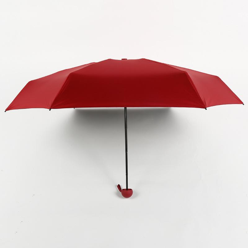 金臻赫（JINZHENHE） JZH-024 酒红色五折手动折叠胶囊伞*5把 五折 （单位：把）  酒红色