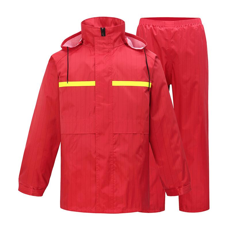 金臻赫（JINZHENHE） JZH-050 红色防静电雨衣套装XL（建议140&mdash;160斤）*2套 XL（建议140&mdash;160斤） （单位：套）  红色