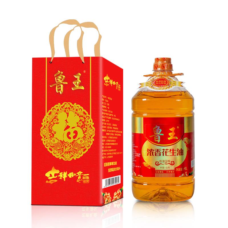 鲁王 4L 鲁王浓香花生油4L礼盒装  （单位：盒）
