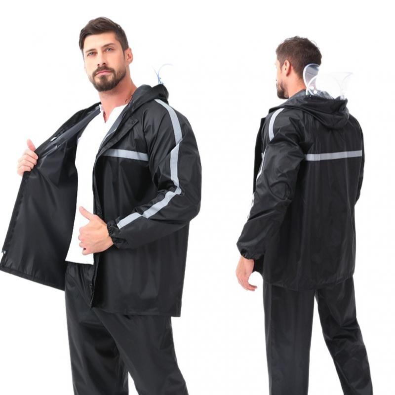 金臻赫（JINZHENHE） JZH-069 成人骑行分体式雨衣黑色经典款XXL码(适合身高175-180cm)1件 XXL码(适合身高175-180cm) （单位：件）  黑色