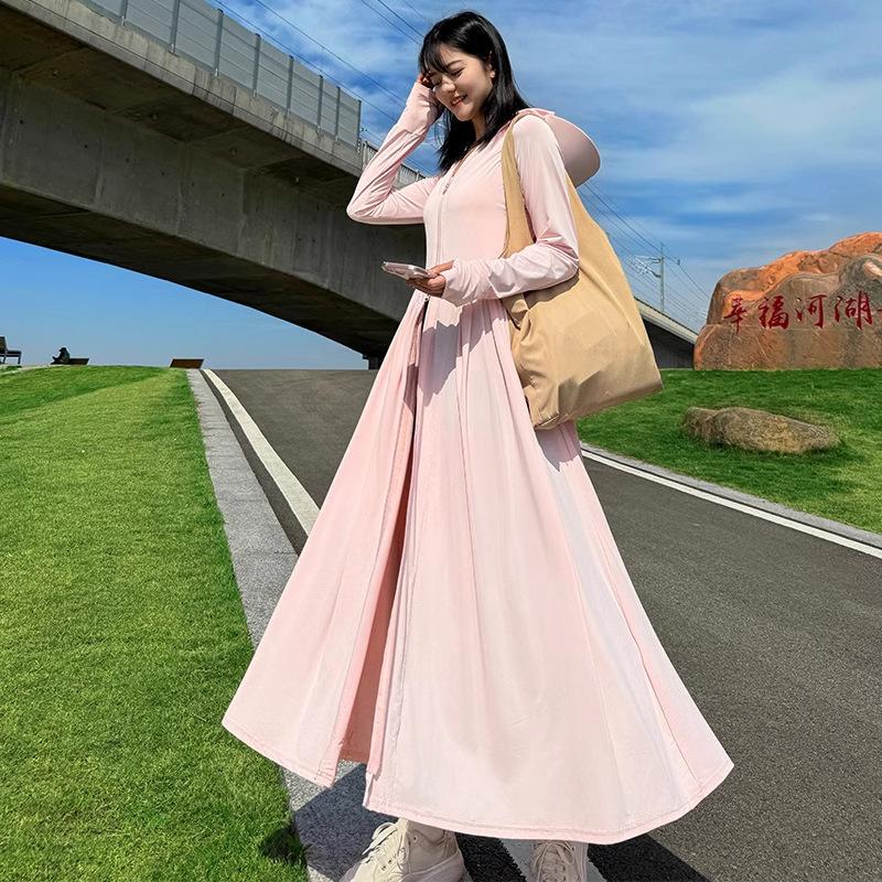 金臻赫（JINZHENHE） JZH-072 粉色 UPF50+夏季女款全身覆盖防晒衣XL码*1件 粉色码XL （单位：件）  粉色