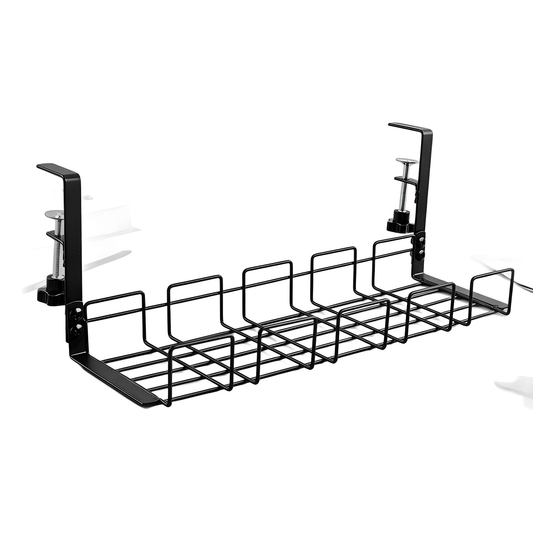 金臻赫（JINZHENHE） JZH-075 桌面置物架黑色电线收纳架*1个  （单位：个）  黑色