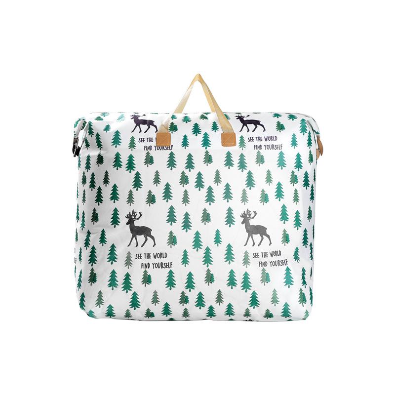 金臻赫（JINZHENHE） JZH-111 搬家打包袋麋鹿小号35L【52*17*40cm】*2个 麋鹿小号【52*17*40】-35L （单位：个）  白+绿