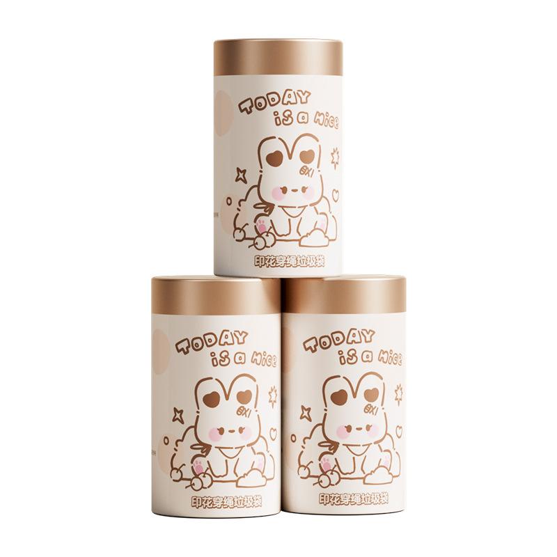 金臻赫（JINZHENHE） JZH-112 印花抽绳垃圾袋可爱兔100只/卷*5卷 100只/卷*5卷 （单位：卷）