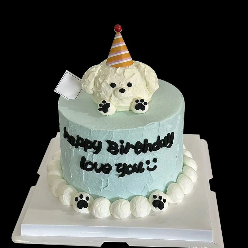 爱在此客 1 【爱在此客】动物奶油&mdash;小狗日记生日蛋糕送朋友送对象礼物同城配送（可食用色素介意慎拍） 6英寸 （单位：个）