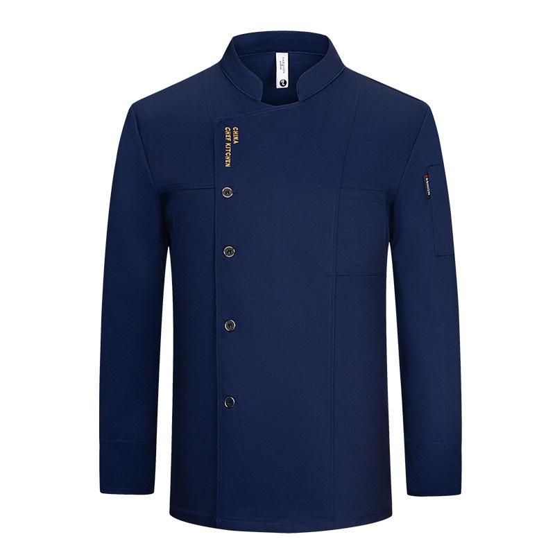 程佑（CHENGYOU） CY-KL 厨师工作服 蓝色长袖上衣 2XL码（适合体重150-170斤）*1件 2XL码（适合体重150-170斤） （单位：件）  蓝色