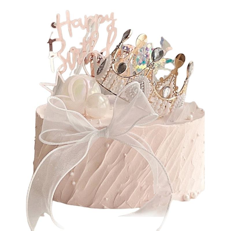 爱在此客 7 【爱在此客】动物奶油&mdash;粉色皇冠生日蛋糕送对象送闺蜜礼物同城配送 6英寸 （单位：个）