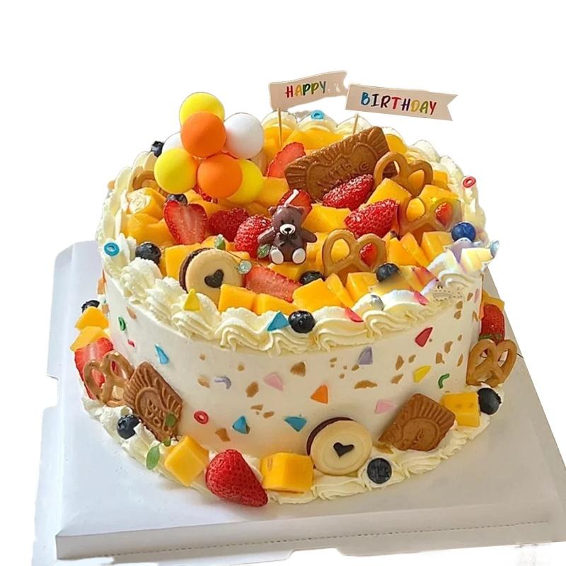 爱在此客 21 【爱在此客】动物奶油&mdash;水果多多生日蛋糕送家人送好友礼物同城配送  （单位：个）