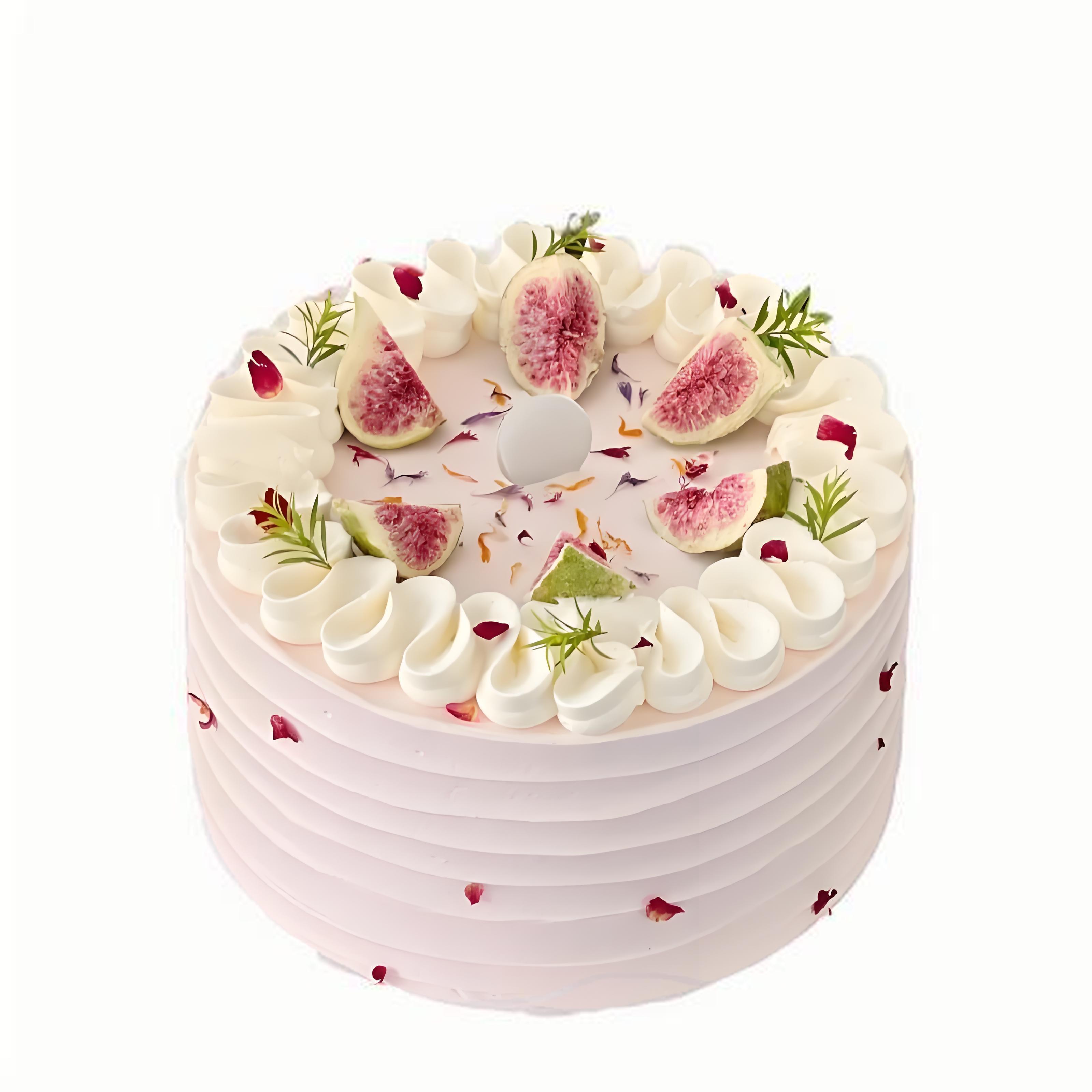 爱在此客 31 【爱在此客】动物奶油-奶油无花果生日蛋糕送家人送朋友礼物同城配送 6英寸 （单位：个）