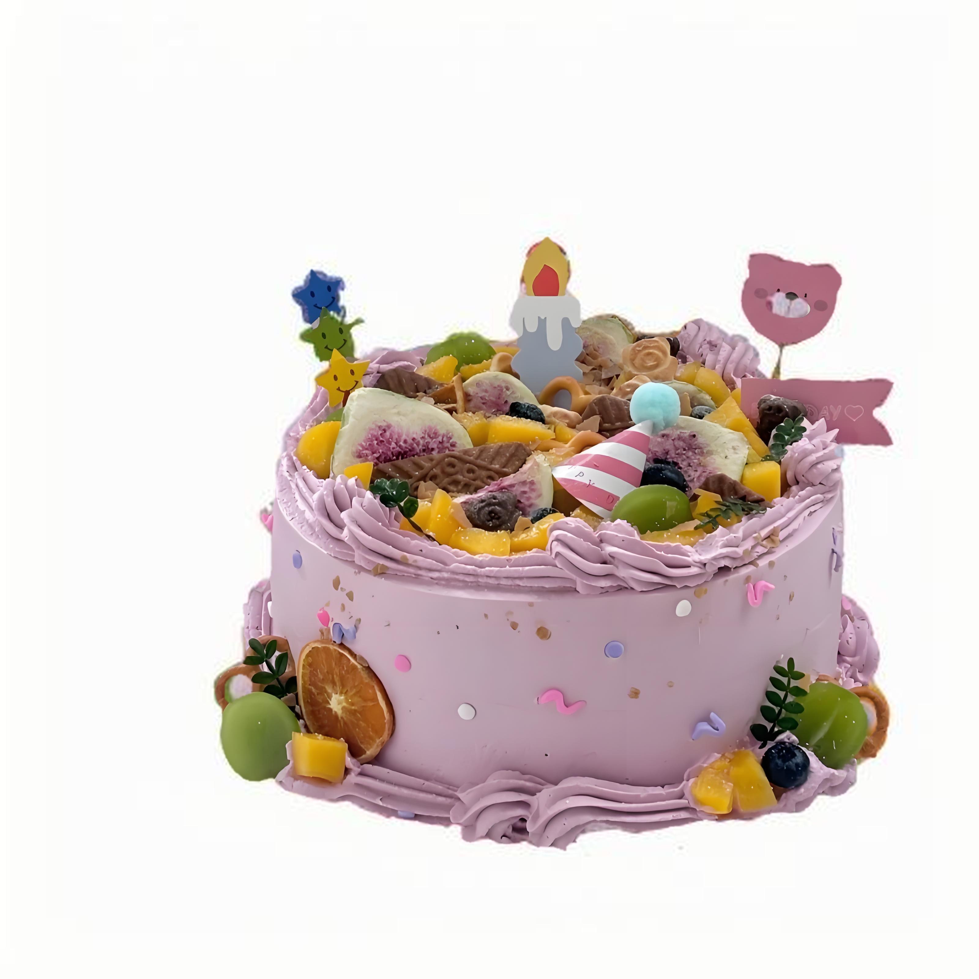 爱在此客 32 【爱在此客】动物奶油-紫色甜颂生日蛋糕送孩子送朋友礼物同城配送 6英寸 （单位：个）