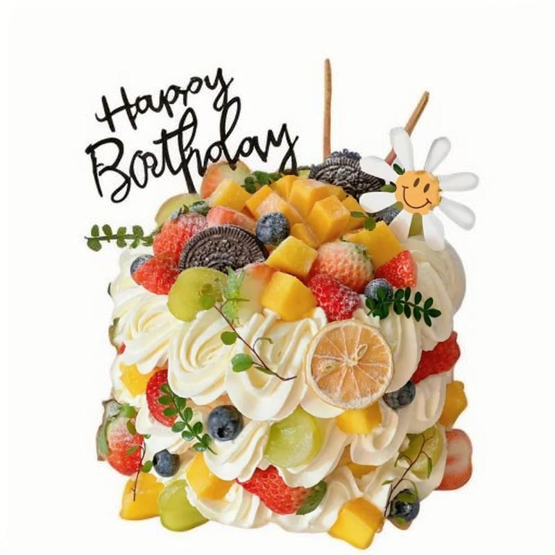爱在此客 48 【爱在此客】动物奶油-可爱水果塔生日蛋糕同城配送 6英寸 （单位：个）