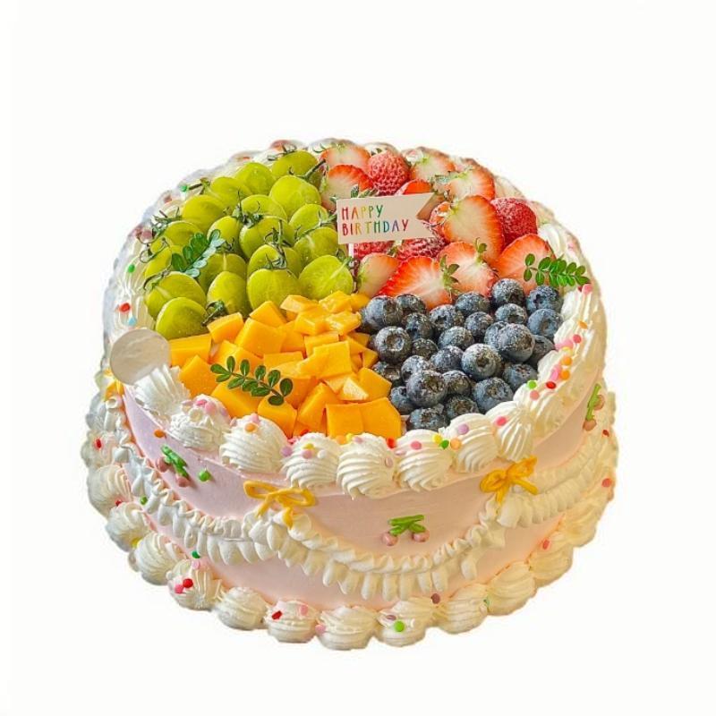 爱在此客 49 【爱在此客】动物奶油-水果四宫格生日蛋糕 6英寸 （单位：个）