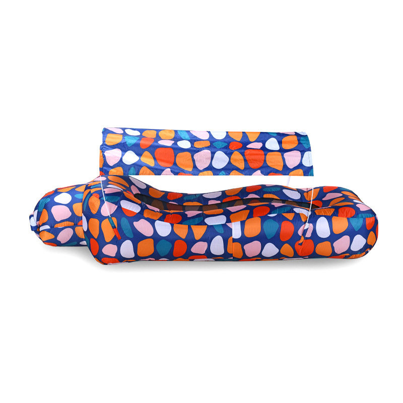 程佑（CHENGYOU） CY-DZ 带遮阳伞户外充气床 有遮阳伞无储存空间款鹅软石190X75X55cm两个装  （单位：件）