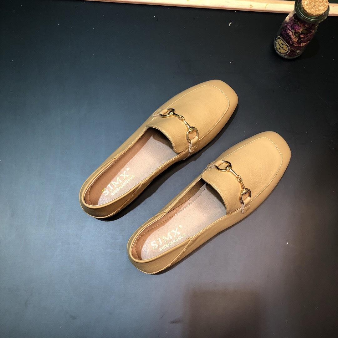 程佑（CHENGYOU） CY-ZYQ 头层牛皮平底单鞋女款 驼色 35码*1双 35码 （单位：双）  驼色