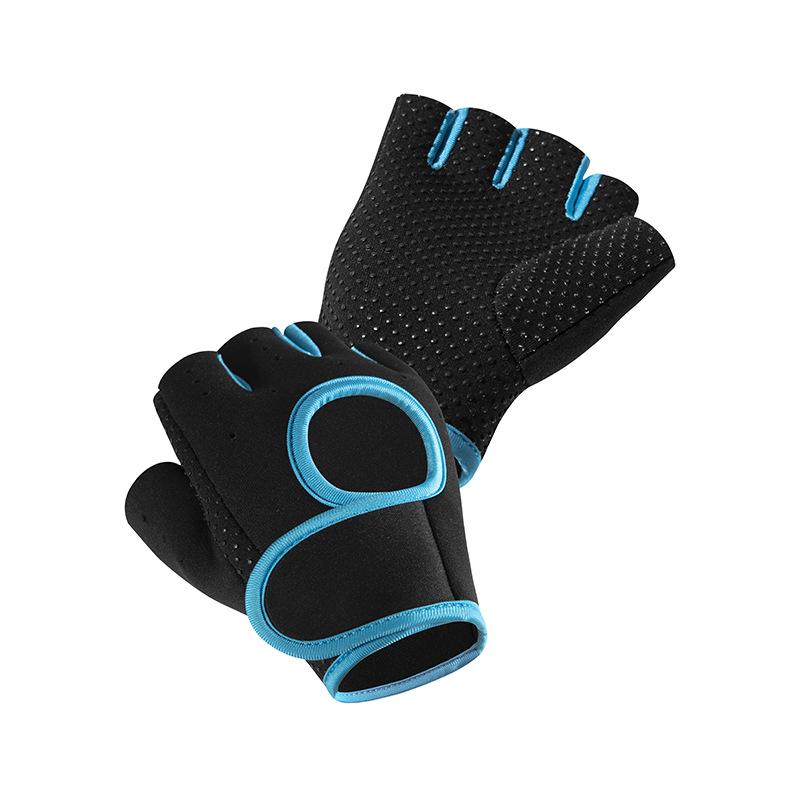 程佑（CHENGYOU） CY-HST 运动手套半指手套护手腕防起茧M号【适合掌围18-21cm】蓝色一双装 M号【适合掌围18-21cm】 （单位：双）  蓝色