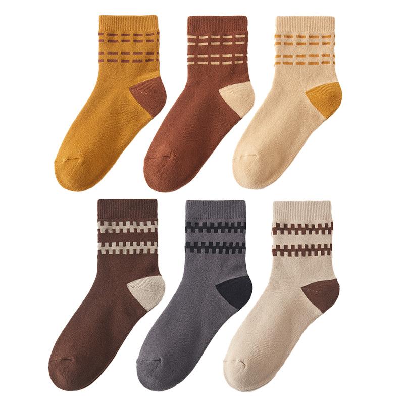 恒源祥（HYX） HYX062WZ 恒源祥HYX062WZ  10A抗菌全棉毛圈加厚袜男女款6双装 22-24/24-26 （单位：盒）  图片色