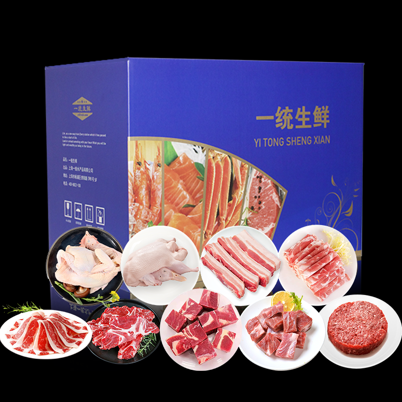 一统如宜 599型 一统如宜生鲜肉禽礼盒599型3850g  （单位：盒）