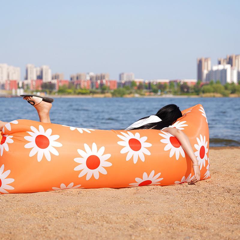 程佑（CHENGYOU） CY-SF 户外懒人充气沙发 橘子花 230*70cm*1个 230*70cm （单位：个）  橘子花