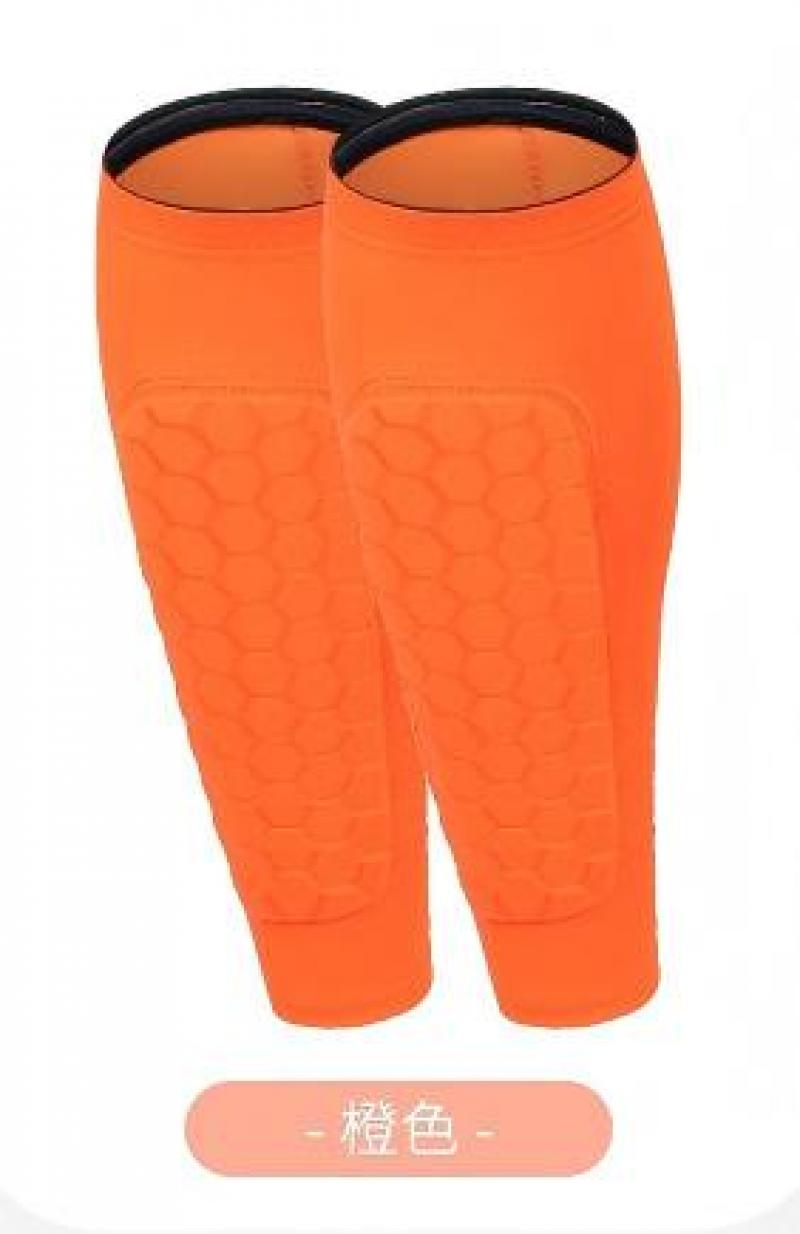 程佑（CHENGYOU） CY-TA 蜂窝款防撞运动护腿套 橙色 M码（建议90-110斤）2只装 M码（建议90-110斤） （单位：只）  橙色