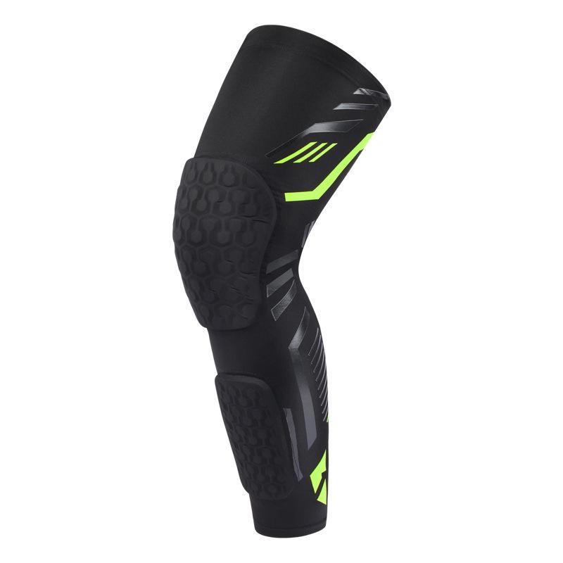 程佑（CHENGYOU） CY-MA 运动蜂窝防撞护膝髌骨防滑保护套 黑绿色 XL码（建议体重135-165斤）2只装 XL码（建议体重135-165斤） （单位：只）  黑绿色