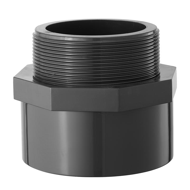 ABK DN32（内径40mm） UPVC-深灰-外牙直接  （单位：个）  深灰色