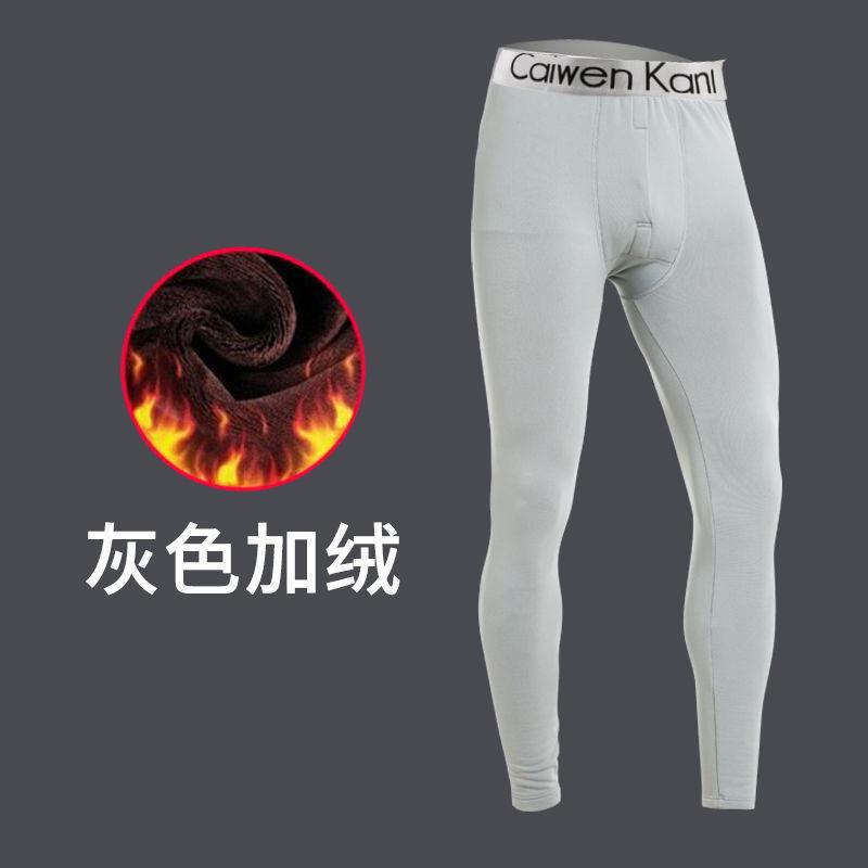 程佑（CHENGYOU） CY-QK 加绒加厚秋裤男款 灰色 3XL码（160-190斤）*1条装 3XL码（160-190斤） （单位：条）  灰色