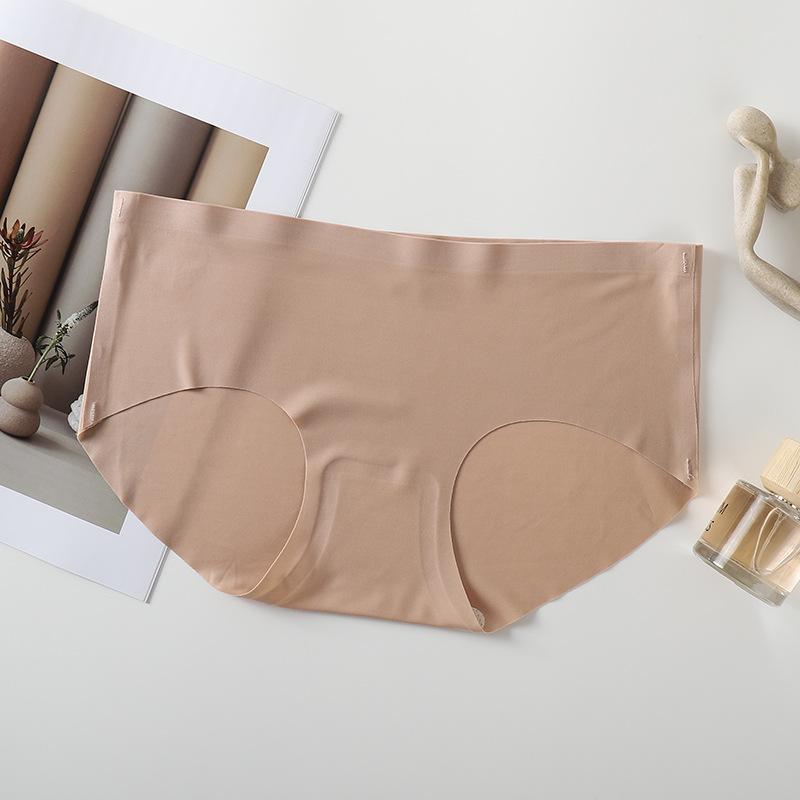 程佑（CHENGYOU） CY-QA 轻薄冰丝无痕内裤女款 浅咖色L【100-130斤】5条装 L【100-130斤】 （单位：条）  浅咖色