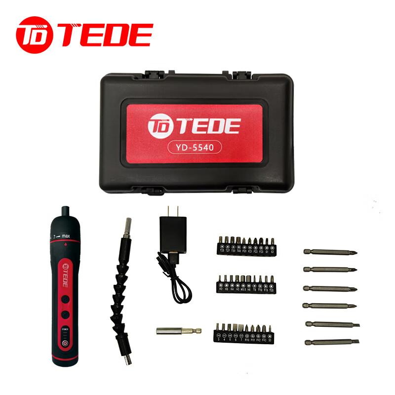 TEDE YD-5540 TEDE充电式大扭力电动螺丝刀40件套 YD-5540 （单位：套） 2.0Ah （单位：套）