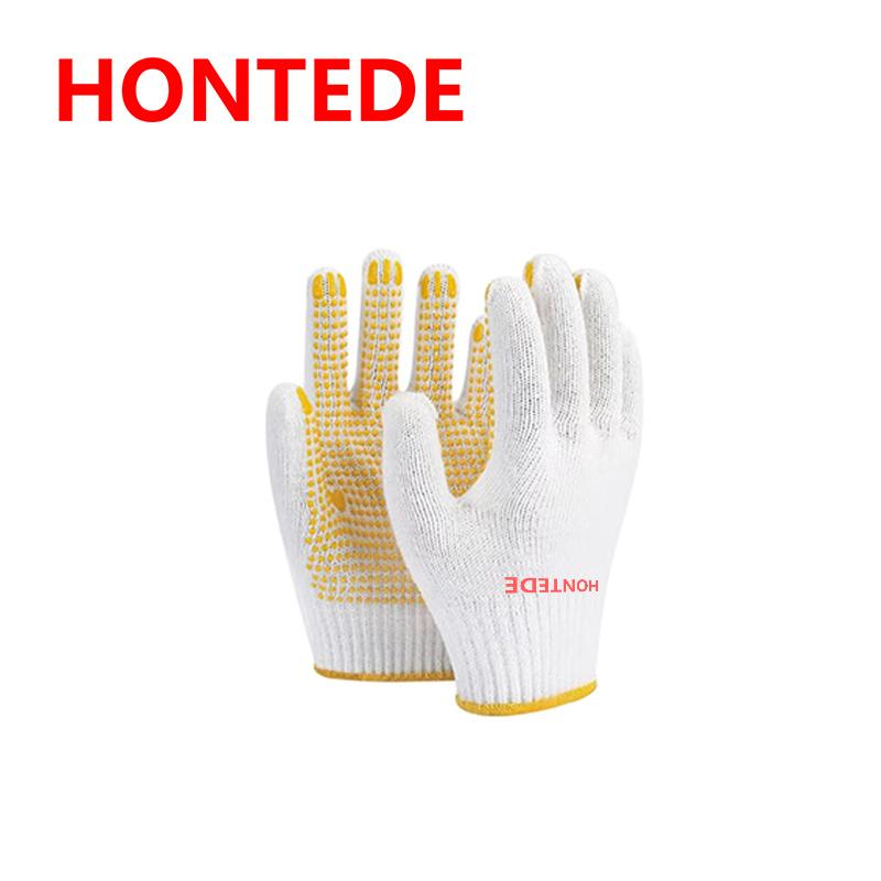 HONTEDE 七针灯罩棉胶点手套 HG-3025 （单位：双）