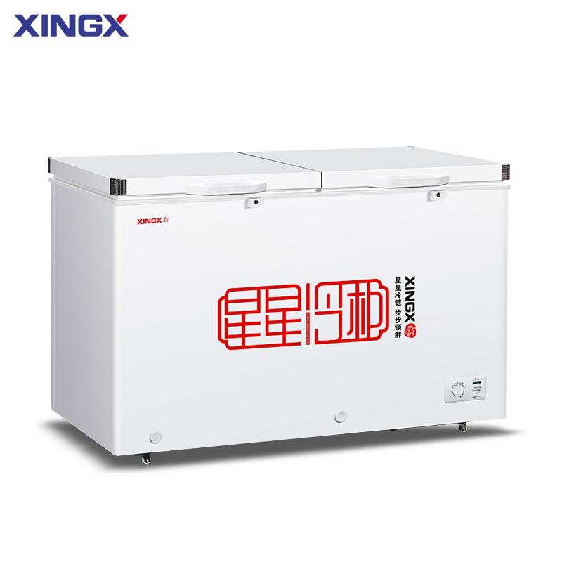 星星（XINGX）406升曲底双温减霜七档温控调节顶开门2级能效冷藏冷冻柜 BCD-406GC （单位：台）