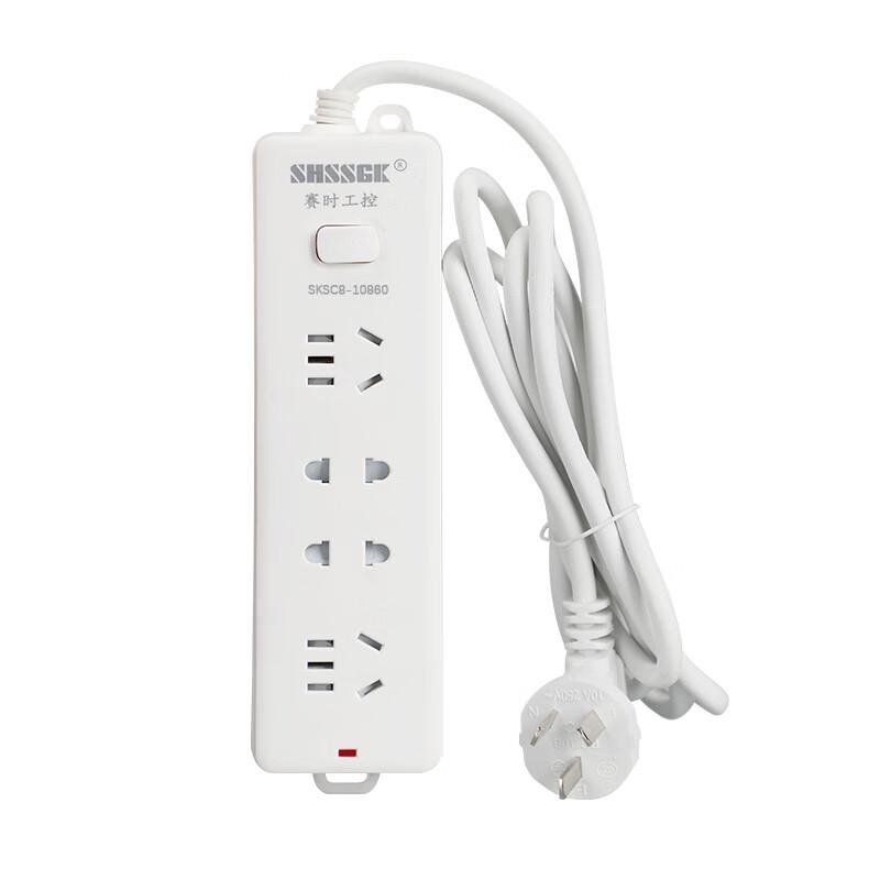 赛时工控(SHSSGK) 二位5孔 二位2孔 10A 250V 2500W 190*55*30mm 移动式排插 (计价单位：个) 白 SKSC8-10860白色 （单位：个）