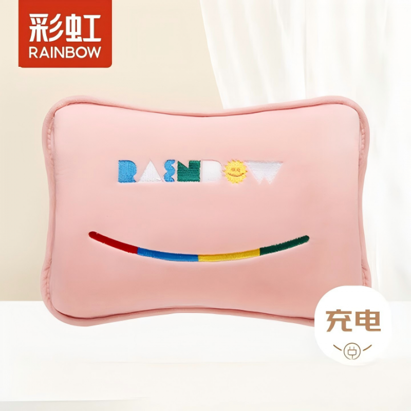 彩虹（rainbow）彩虹免洗加厚亲肤绒插手电热暖手宝粉色 T614-F （单位：个）