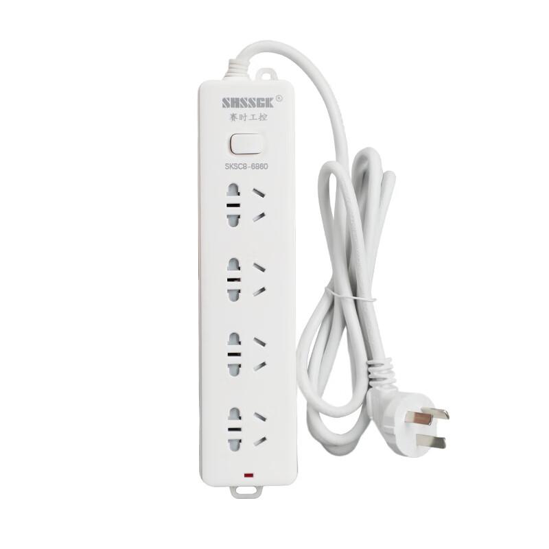 赛时工控(SHSSGK)  四位5孔 10A 250V 2500W 225*55*30mm 移动式排插 (计价单位：个) 白 SKSC8-6860白色 （单位：个）