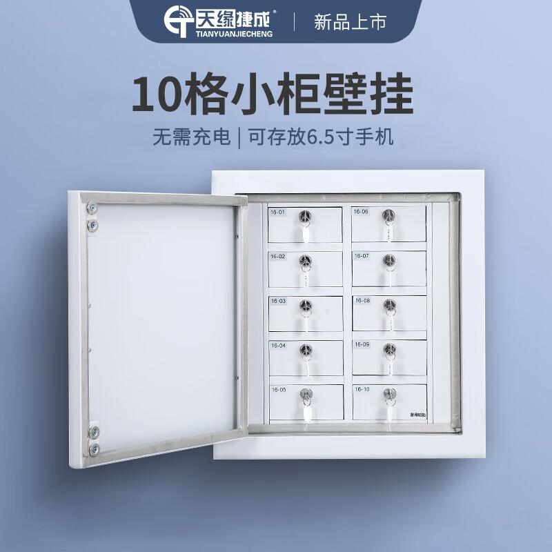 天缘捷成手机信号屏蔽柜保密单位考场会议室电子产品存放柜保管柜 10格小屏蔽柜壁挂 TY-5GPBG白色 （单位：台）